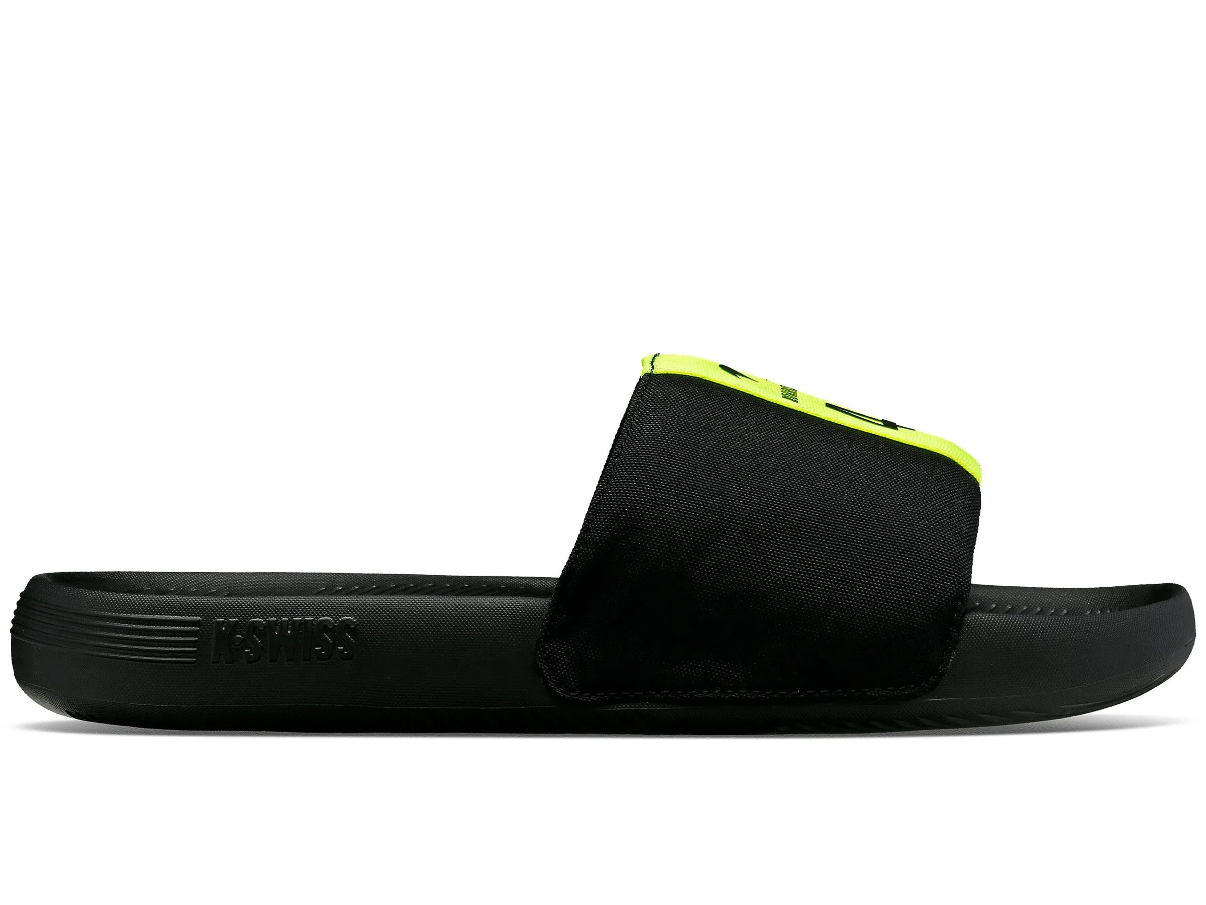 08951-771-M | SLIDE SANDAL LN X MCLAREN | BLACK/SAFETY YELLOW