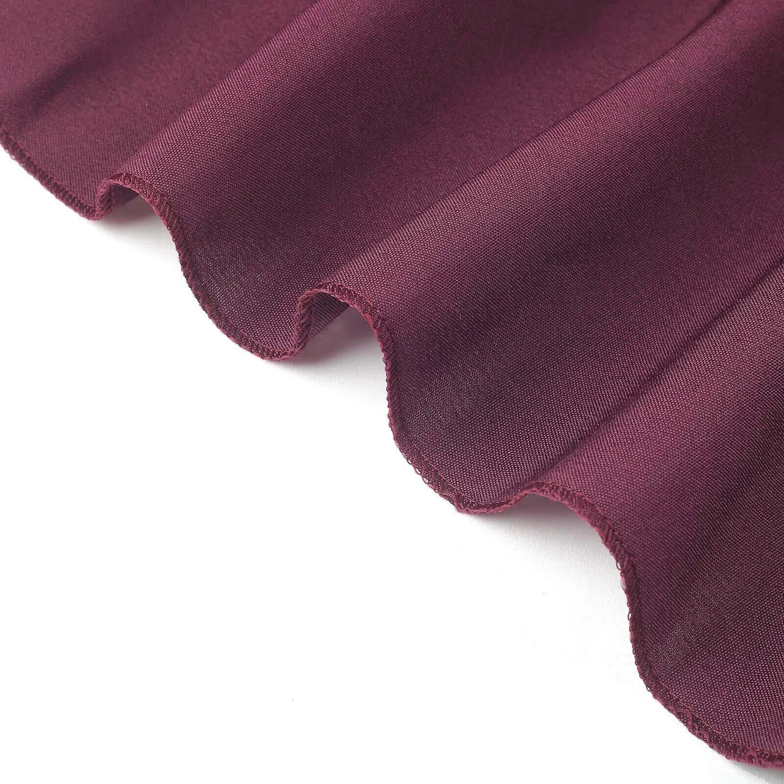 10 Pack Burgundy Polyester Banquet Chair Covers, Reusable Stain Resistant Slip On Chair Covers