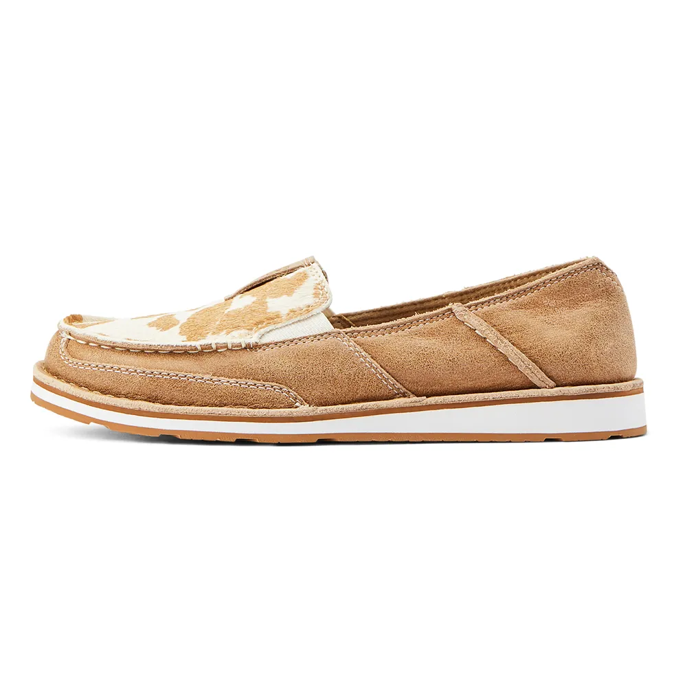 10044532 Ariat Women's Cruiser Shoe - Tan & White Hair On