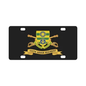 109th Armor Regiment w Br - Ribbon X 300 Classic License Plate