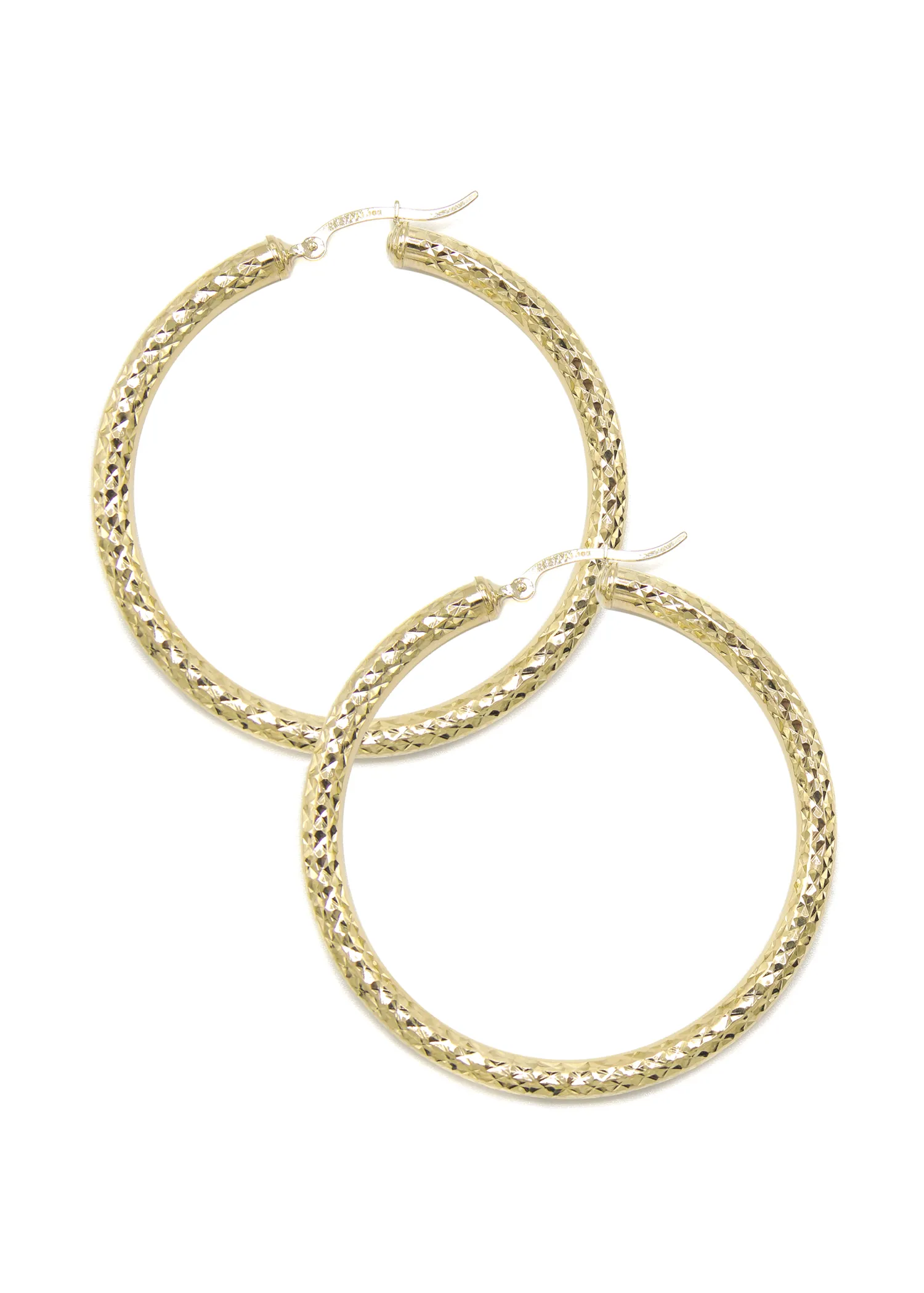 10K Womens Gold Hoop Earrings | Customizable Size