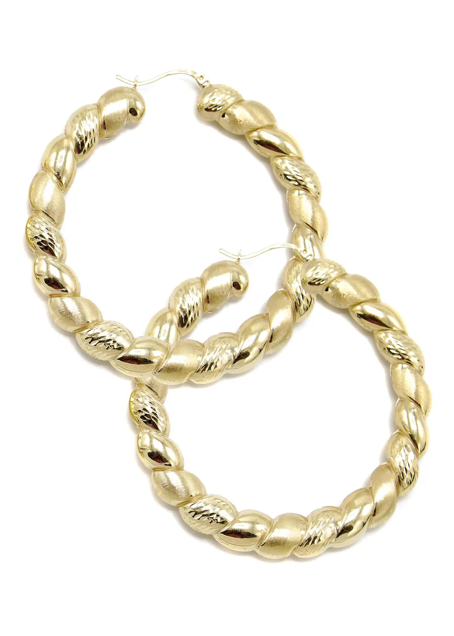 10K Womens Gold Hoop Earrings | Customizable Size