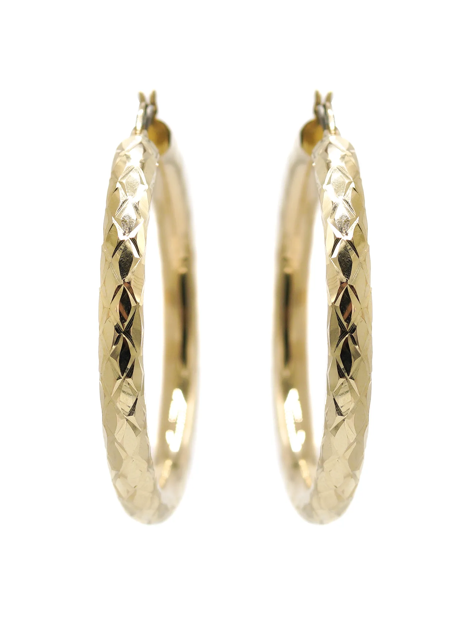 10K Womens Gold Hoop Earrings | Customizable Size