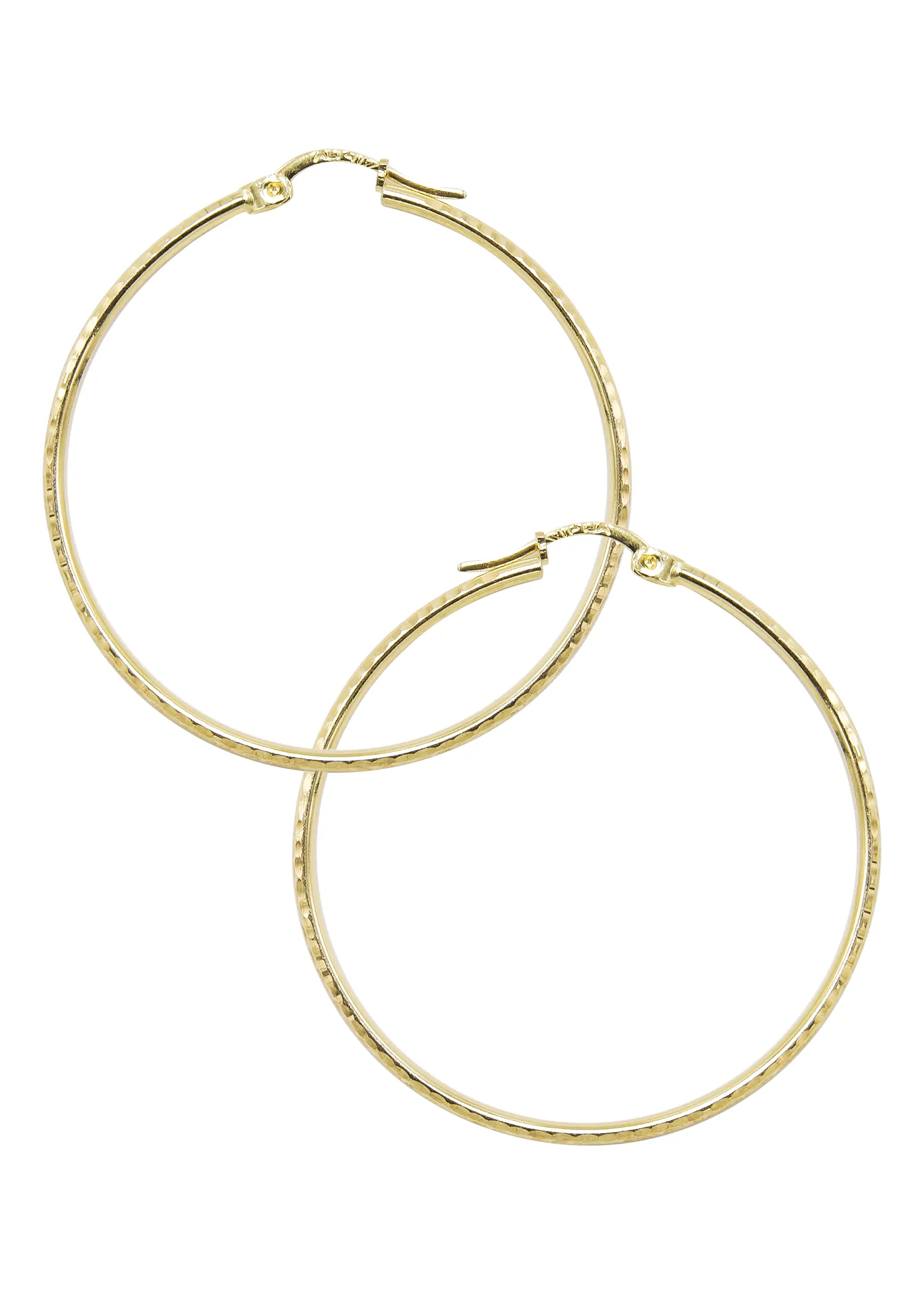 10K Womens Gold Hoop Earrings | Customizable Size