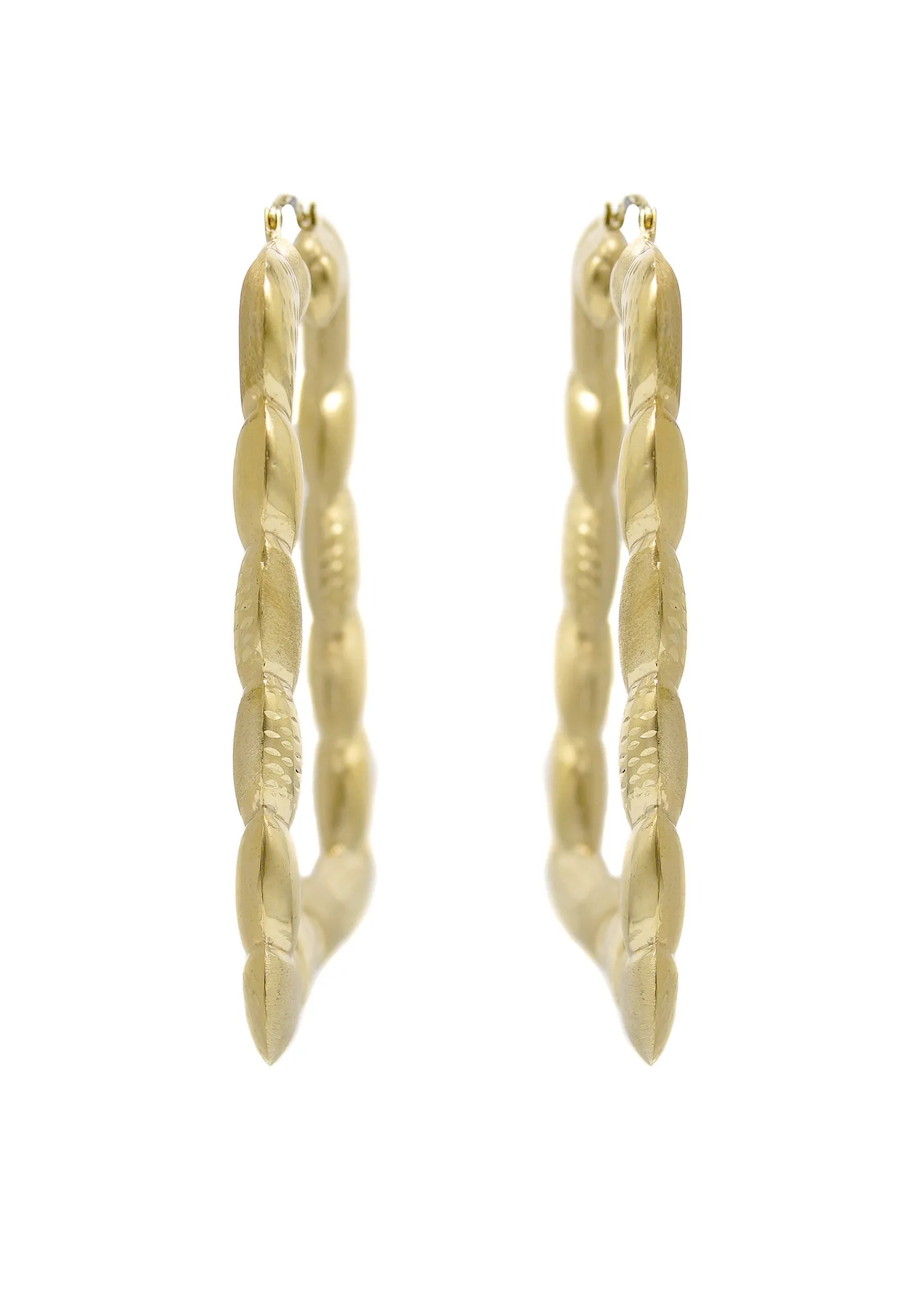 10K Womens Gold Hoop Earrings | Customizable Size