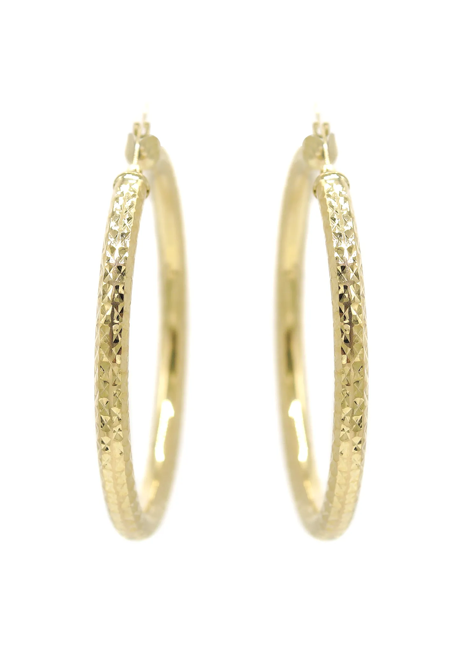 10K Womens Gold Hoop Earrings | Customizable Size