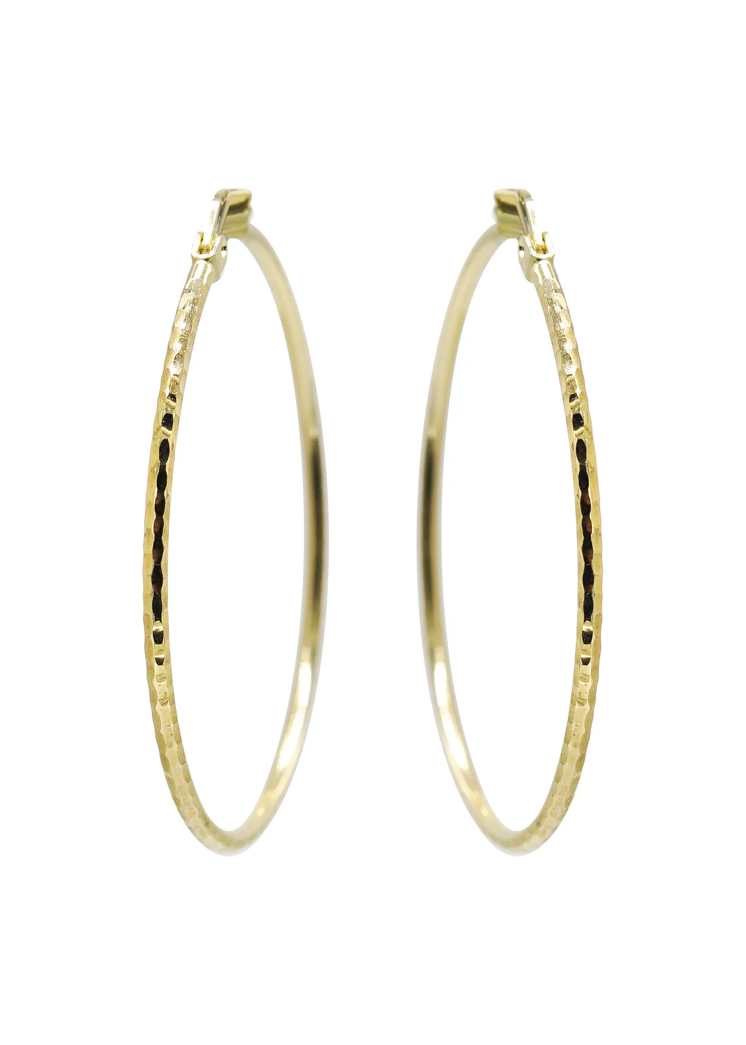 10K Womens Gold Hoop Earrings | Customizable Size