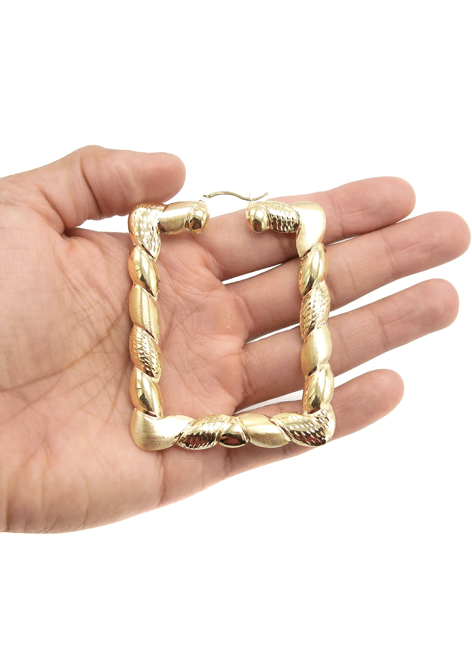 10K Womens Gold Hoop Earrings | Customizable Size