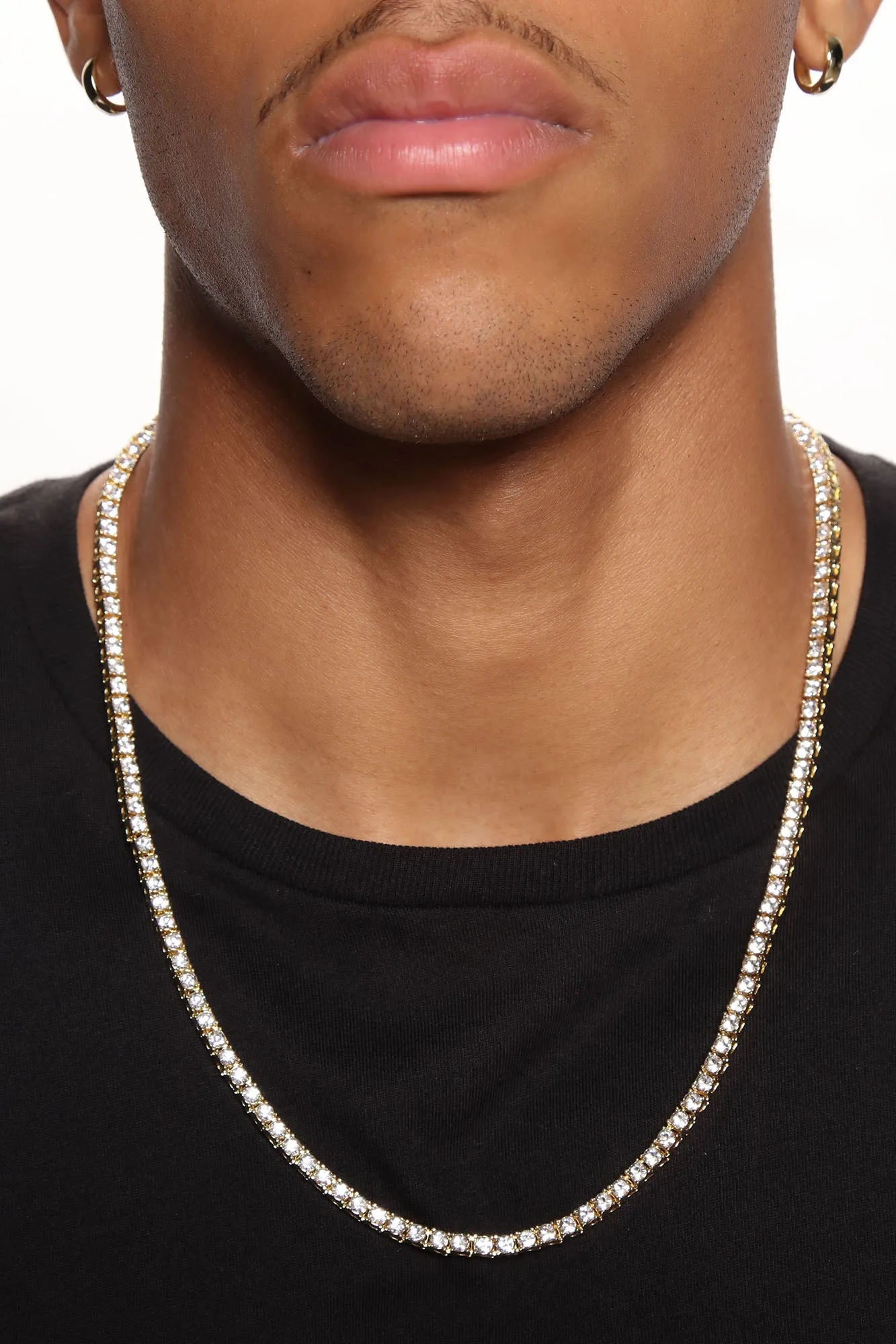 24″ Gold Tennis Chain Necklace  - Gold