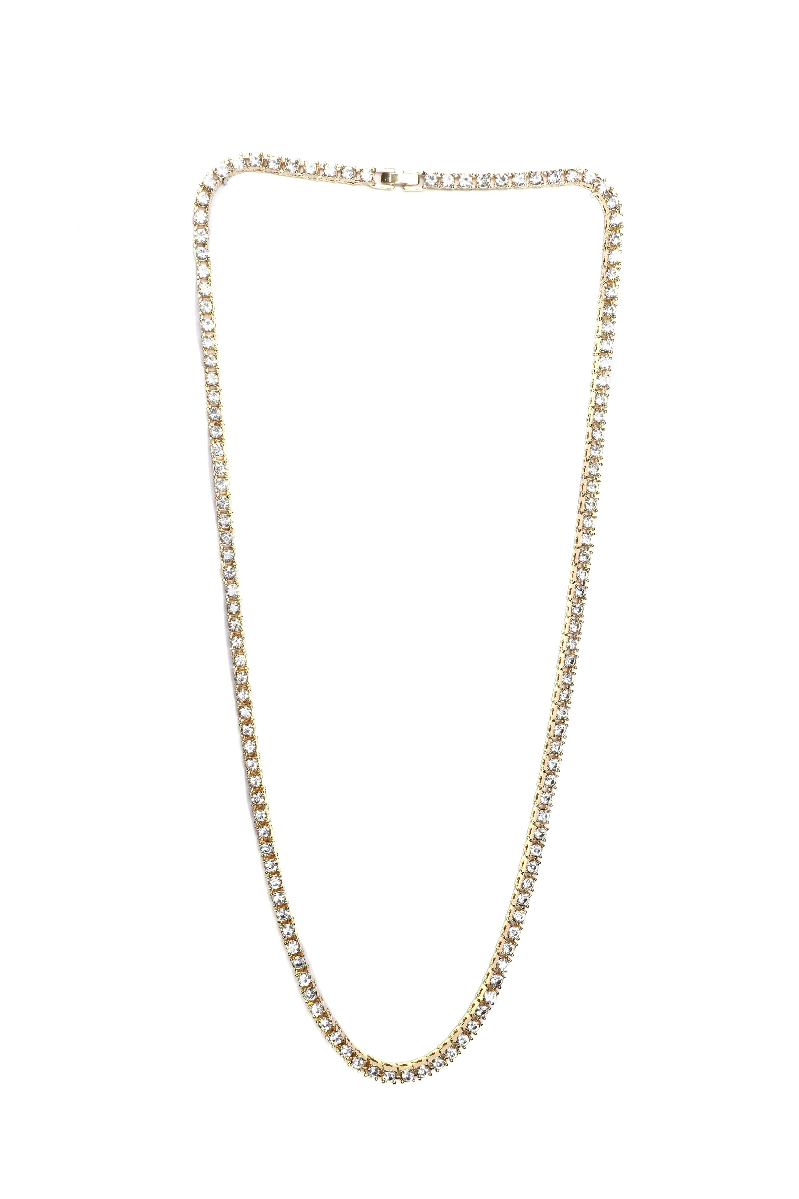 24″ Gold Tennis Chain Necklace  - Gold