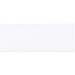 3/4" Cotton Twill Tape - White