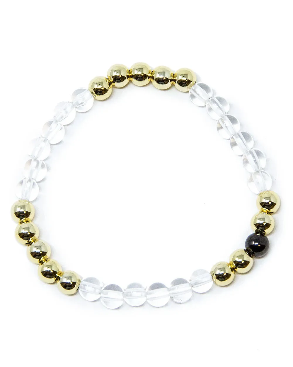 Acrylic and Gold Dottie Stretch Bracelet