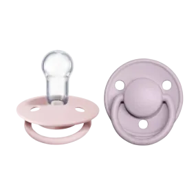 BIBS De Lux Silicone Pacifier 2 Pack - Blossom/Dusky Lilac