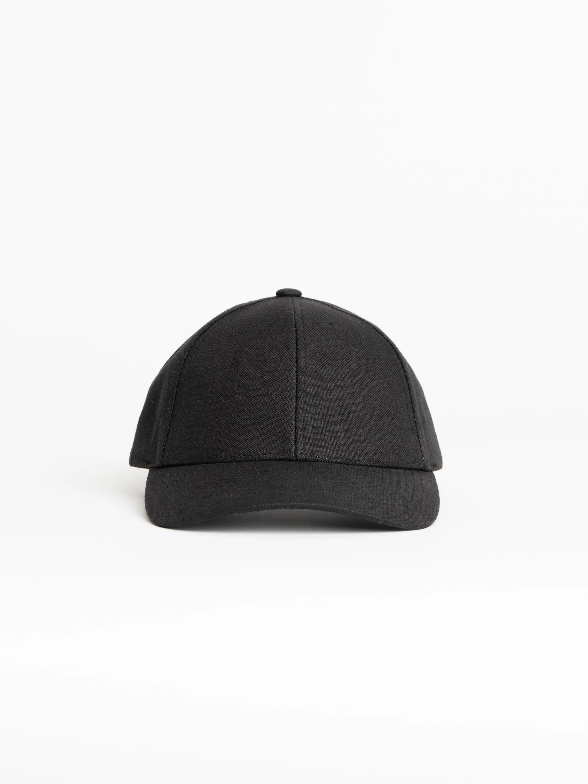 Black Linen Ball Cap