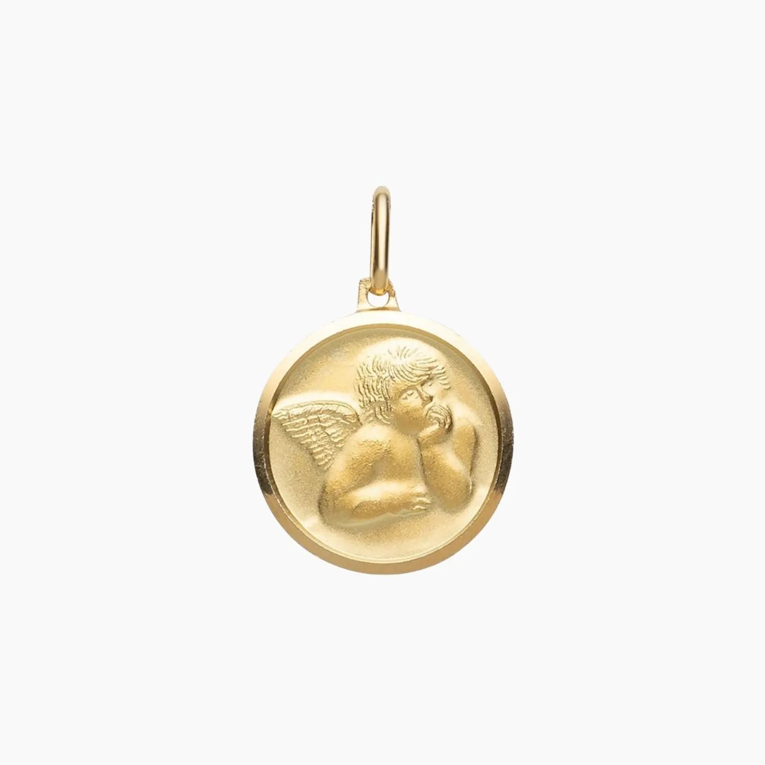 Guardian Angel Medallion in 18k Gold Vermeil