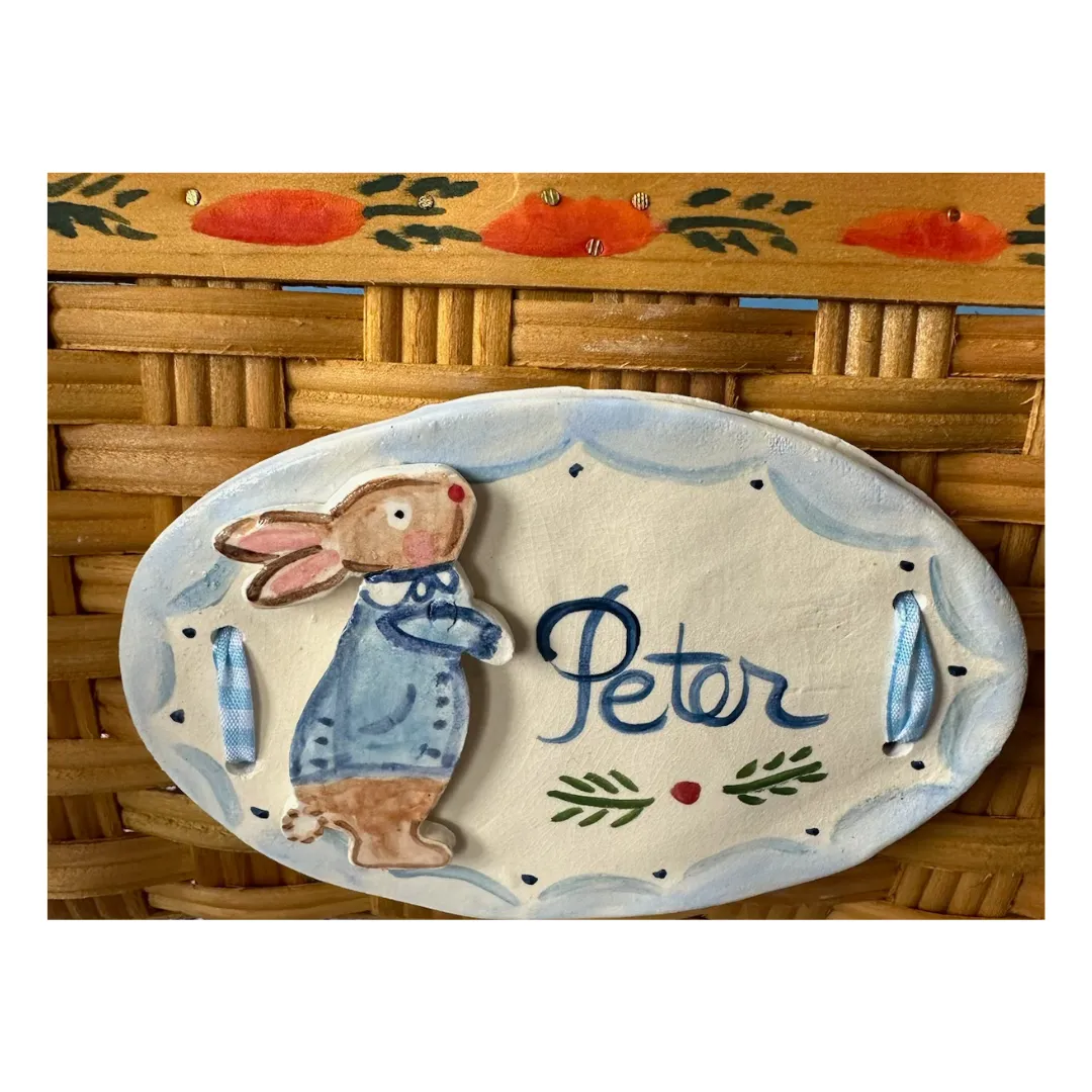 Handpainted Custom Easter Name Plate