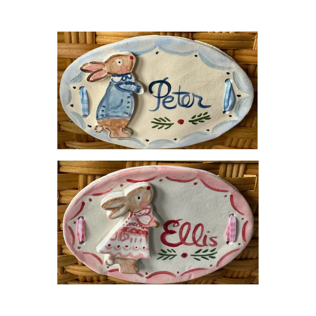 Handpainted Custom Easter Name Plate