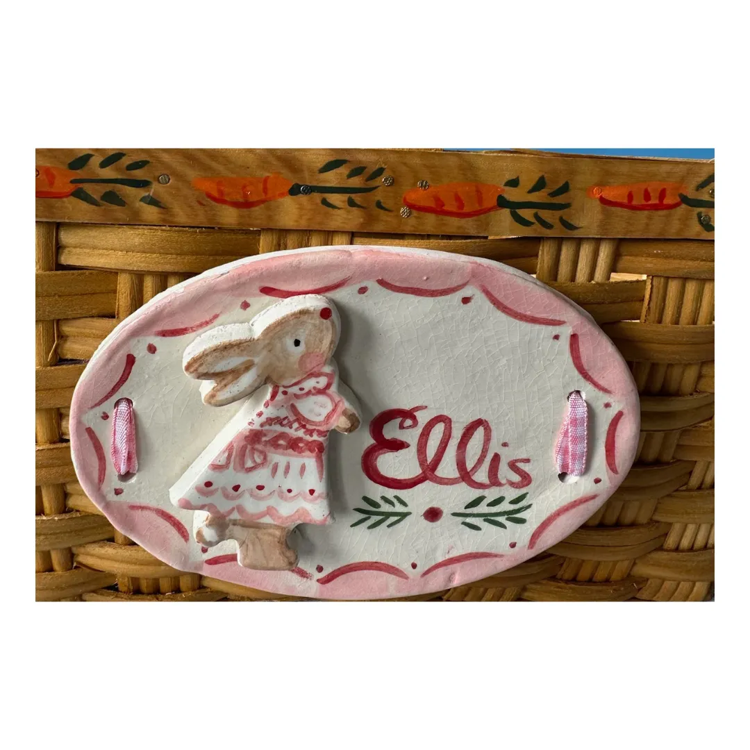 Handpainted Custom Easter Name Plate