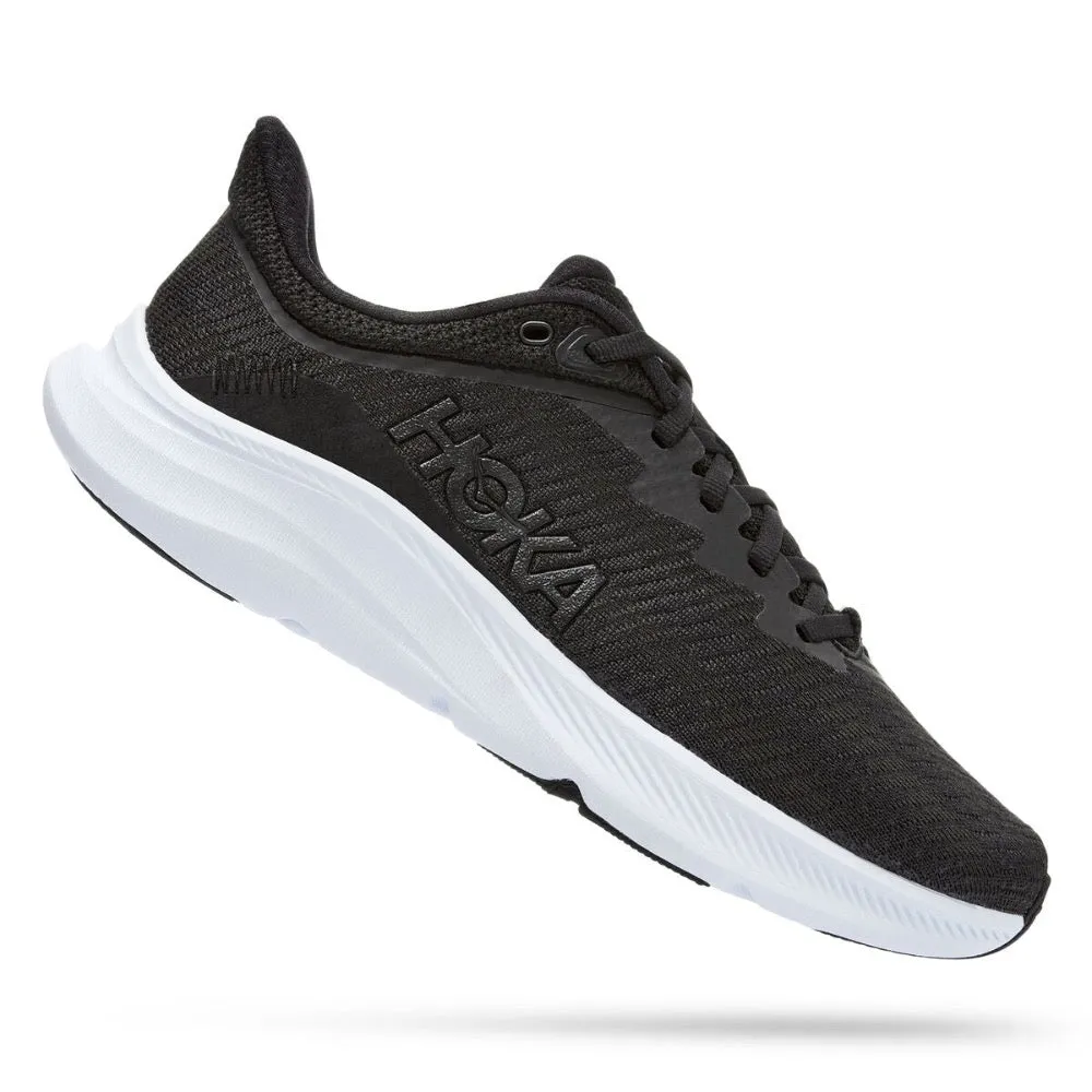 Wide Hoka Solimar Womens Running Shoes - Black/White