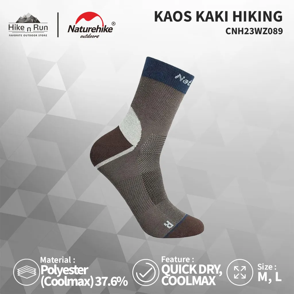 Kaos Kaki Hiking Sport Quick Dry Naturehike CNH23WZ089 Trekking Coolmax Socks