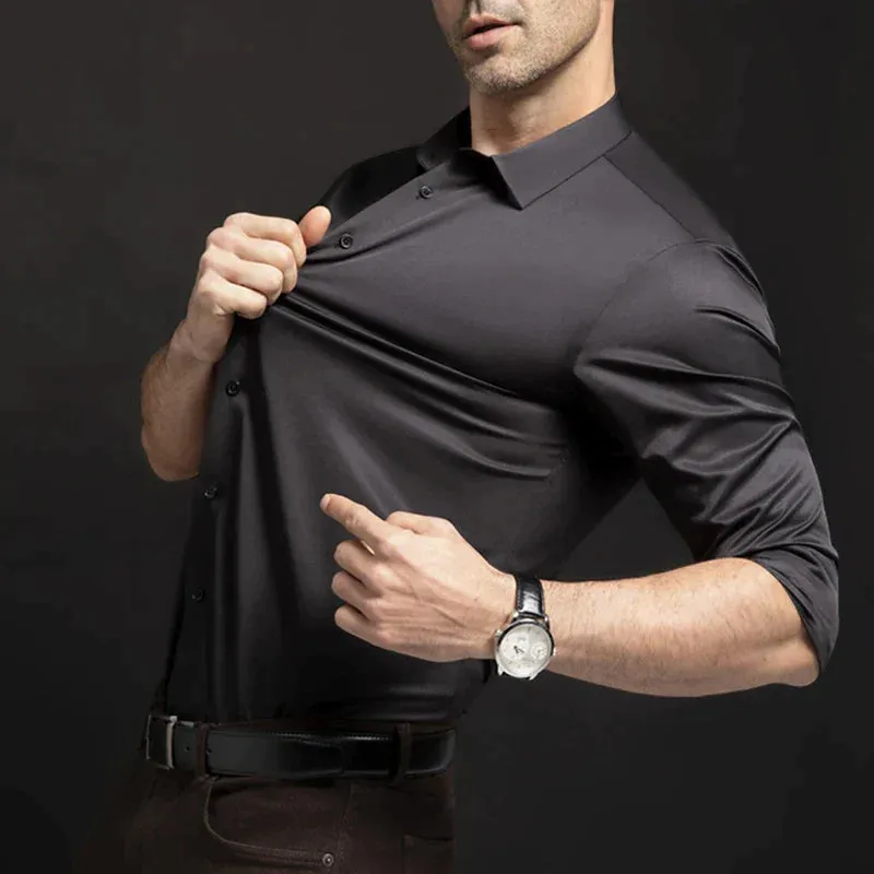 LA FINEZZA: CAMICIA SLIM STRETCH ANTIPIEGA