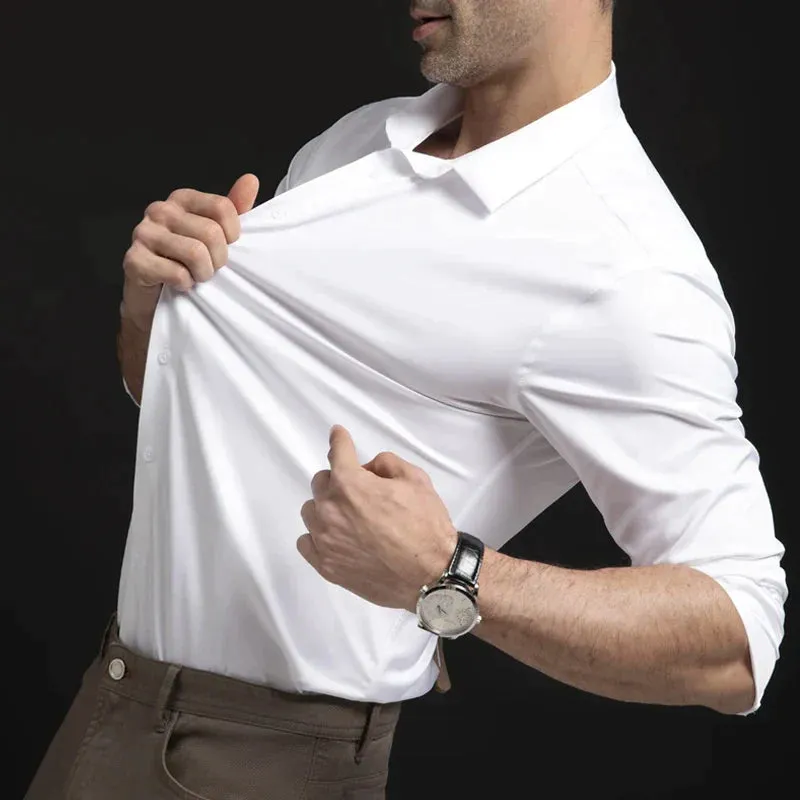 LA FINEZZA: CAMICIA SLIM STRETCH ANTIPIEGA