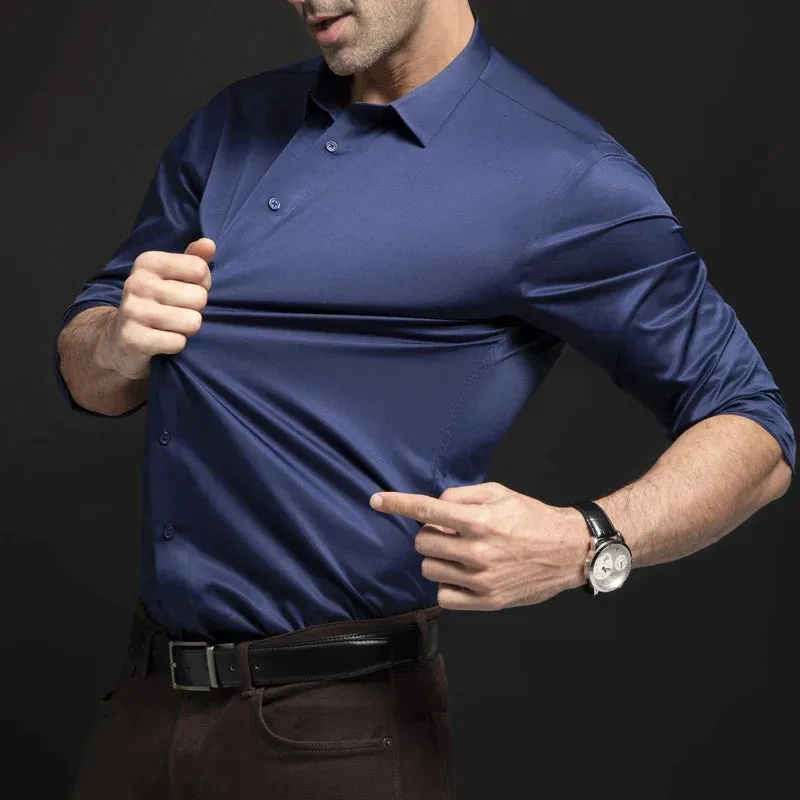 LA FINEZZA: CAMICIA SLIM STRETCH ANTIPIEGA