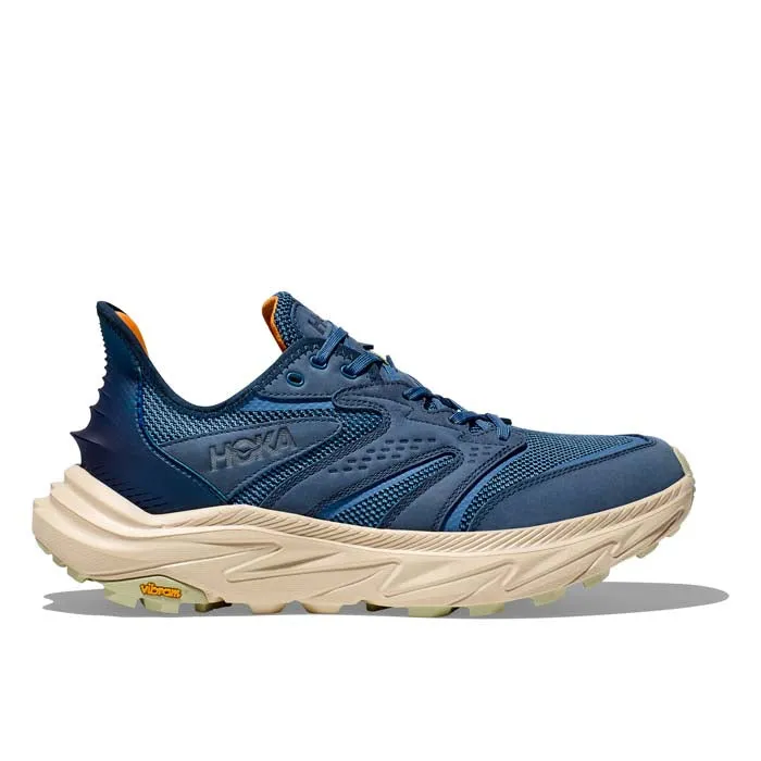 Mens Hoka Anacapa 2 Freedom Sneakers in Foggy Night/Oat Milk Colorway