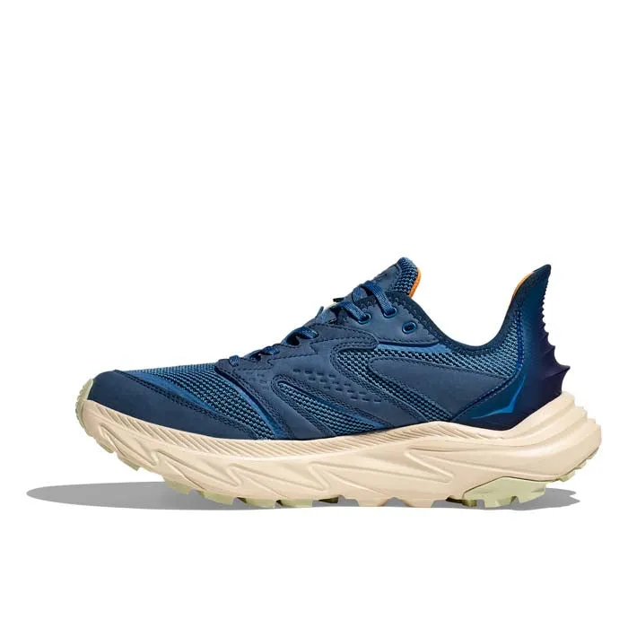 Mens Hoka Anacapa 2 Freedom Sneakers in Foggy Night/Oat Milk Colorway