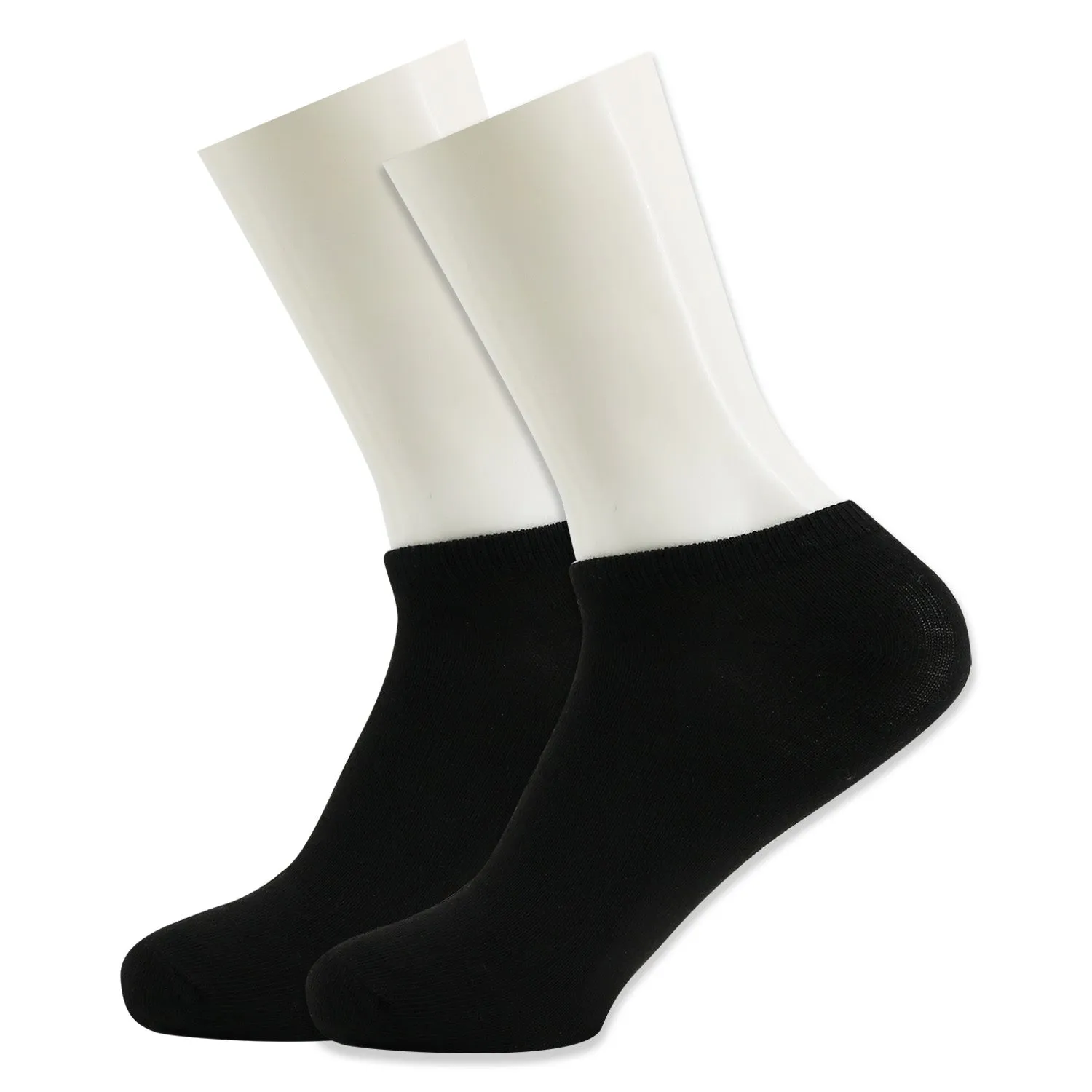 Men's No Show Wholesale Socks, Size 9-11 In Black - Bulk Case of 96 Pairs