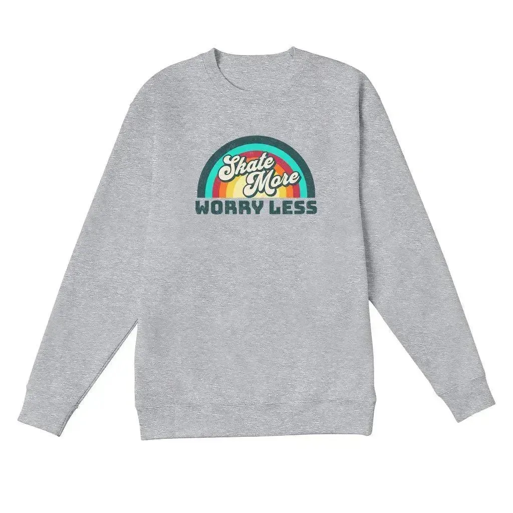 Skate More Worry Less Crewneck Sweatshirt Premium