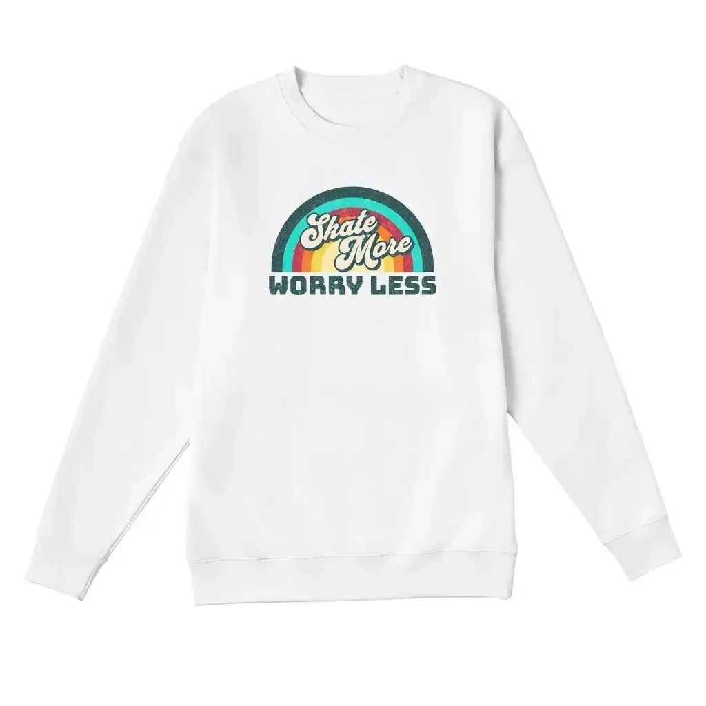 Skate More Worry Less Crewneck Sweatshirt Premium