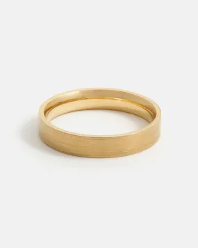 Square Band in 14k Matte Gold 4mm