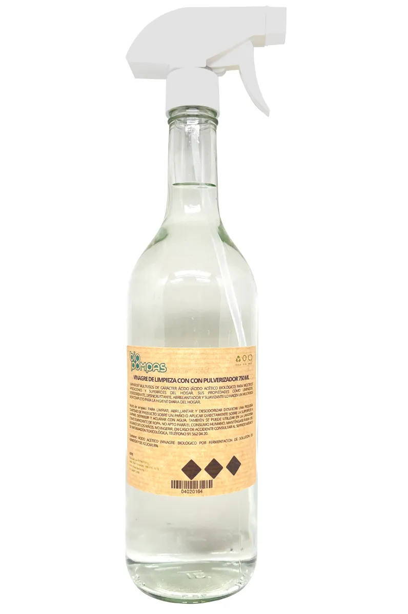 Vinagre de limpieza en pulverizador 750 ml - Bio Pompas